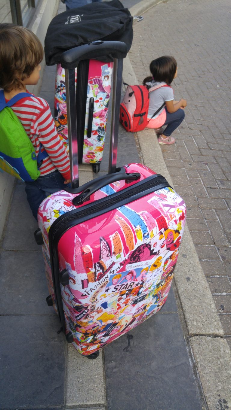 family travel luggage